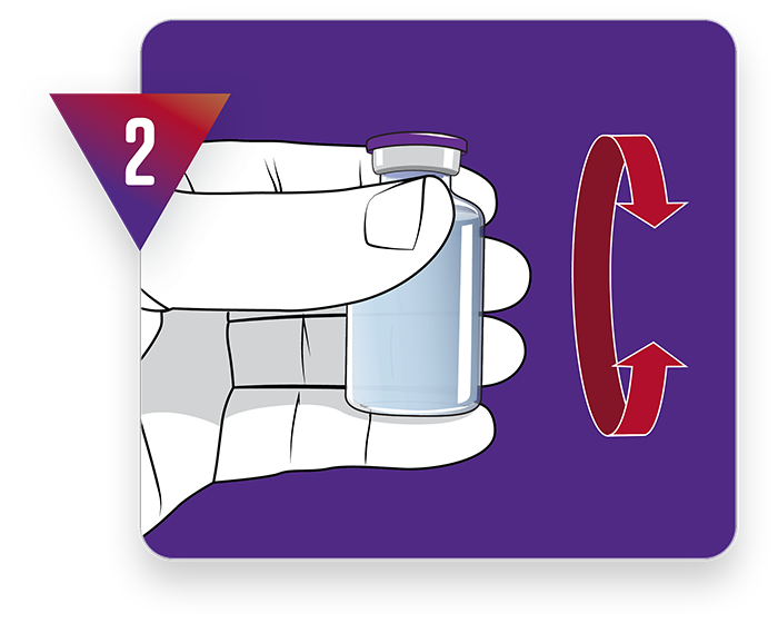 How to mix Bravecto Quantum™. Step 2 - Invert the vehicle vial at least 3 times until visibly uniform. The vehicle solution may be clear to cloudy in appearance.